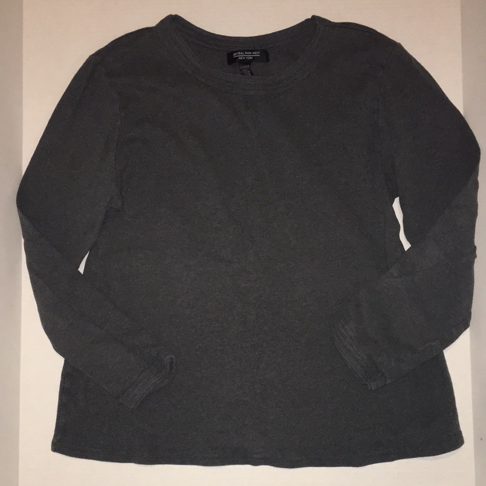 Central Park West New York Dark Charcoal Crewneck Top | XXL